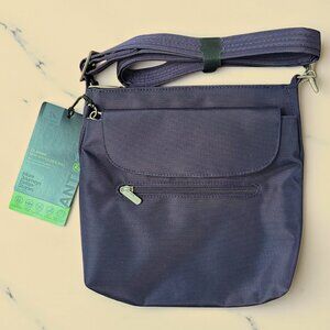 NWT Travelon Purple Anti-Theft Classic Mini Shoulder Bag Compact Crossbody